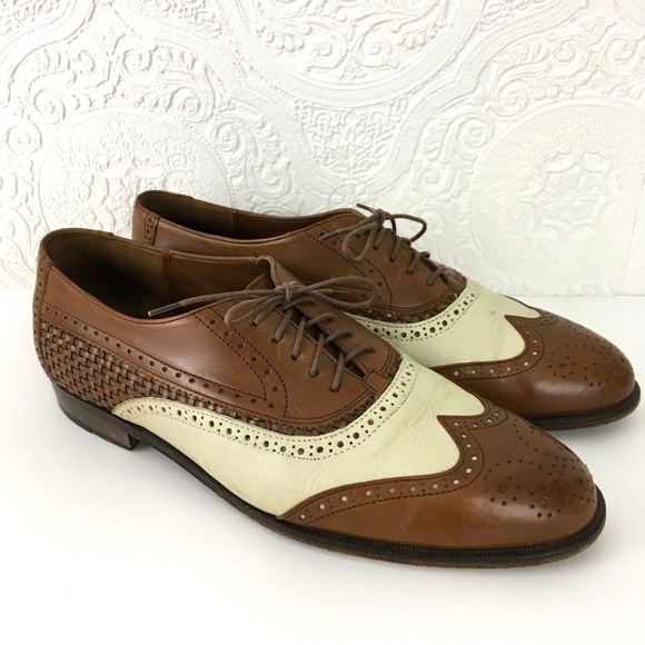 Vintage Other - Vintage Daniele Ferradini Italian leather brogue wingtip men’s dress shoes 8